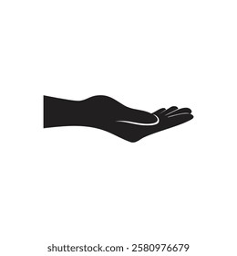 Hand Silhouette Vector Set – Black and Brown Human Hand Gestures in Various Poses