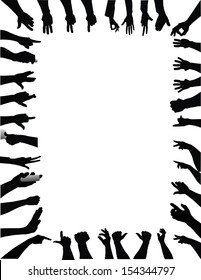 Hand silhouettes