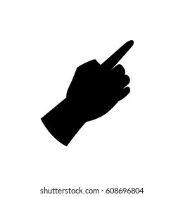 Hand silhouettes icon. Hand gesture isolated on white background