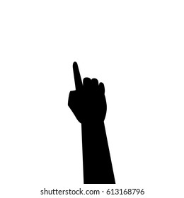 Hand silhouettes icon. Hand gesture isolated on white background