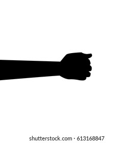 Hand silhouettes icon. Hand gesture isolated on white background