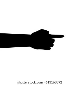 Hand silhouettes icon. Hand gesture isolated on white background