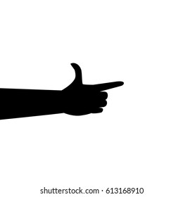 Hand silhouettes icon. Hand gesture isolated on white background