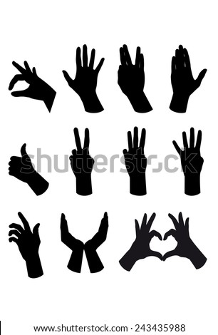 Hand Silhouettes - Illustration