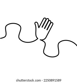Hand siluet logo template illustration