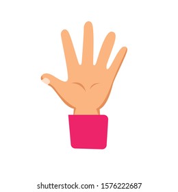 hand simple clip art vector illustration