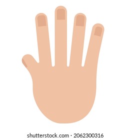 Hand  simple clip art vector illustration