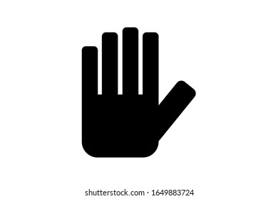 hand simple icon , stop sign