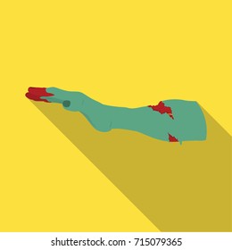 Hand, single icon in flat style.Hand vector symbol stock illustration web.