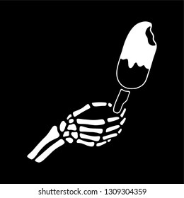 Hand skeleton ice cream