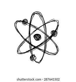 hand sketch atom