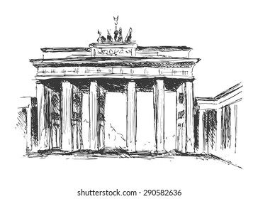 hand sketch Brandenburg Gate