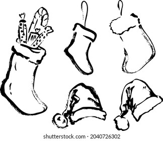 Hand sketch of christmas elements