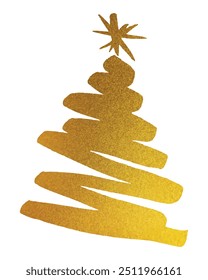 Hand sketch Christmas tree. Vector illustration