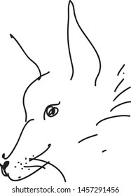 Hand sketch dog. Vector illustration