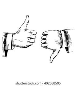 Hand sketch of hands