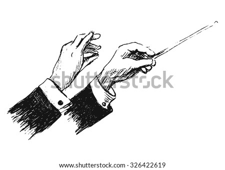 hand sketch the hands of conductor