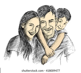 Family Sketch Hd Stock Images Shutterstock
