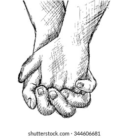 Holding Hands Love Sketch Images Stock Photos Vectors Shutterstock