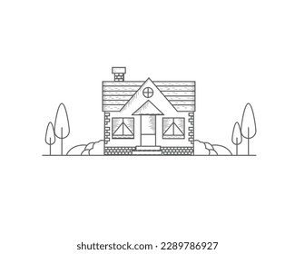 Hand sketch house and home icon design.