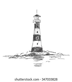 Hand Sketch Lighthouse