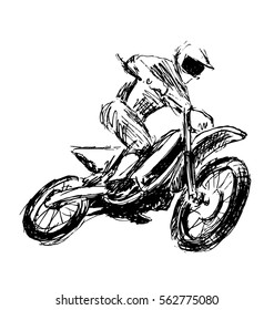 Motocross Jump Silhouette Vector Isolated On Stock Vector (Royalty Free ...