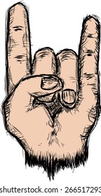 Hand Sketch for number two