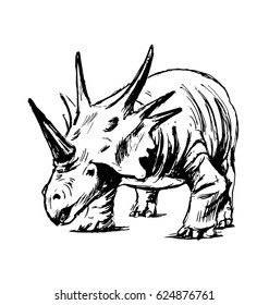 Hand sketch of prehistoric animal