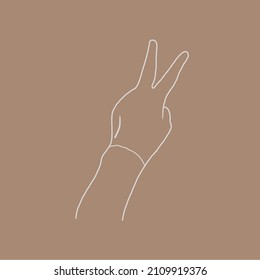 hand sketch showing peaceful category, vector