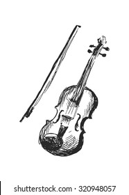 Hand Sketch Violin