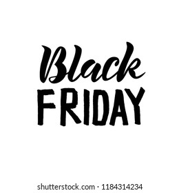 Hand sketched Black Friday sale banner. Lettering typography. Great for cards, icon, flyer template. Vector illustration.
