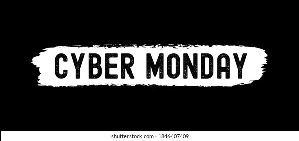Hand sketched Cyber Monday quote as banner. Lettering for poster, label, sticker, flyer, header, card, advertisement, announcement.	