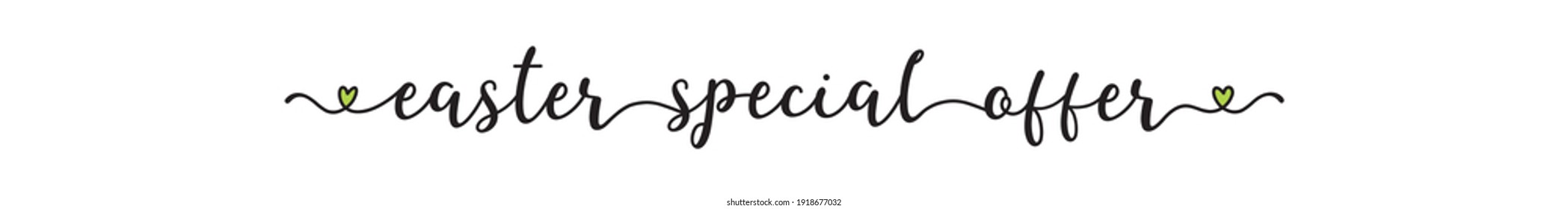 Hand sketched EASTER SPECIAL OFFER  quote as banner. Lettering for poster, label, sticker, flyer, header