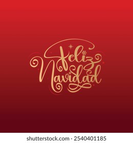 Handskizzierte Feliz Navidad Karte, Abzeichen, Ikone Typografie. Schriftzug Feliz Navidad zu Weihnachten, Neujahrsgrußkarte, Einladungsvorlage, Banner, Poster. 