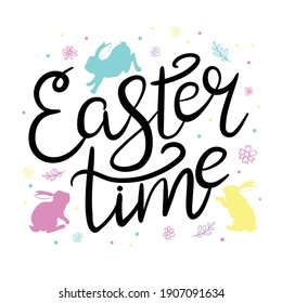 Hand sketched Happy Easter text as Pascha logotype, badge and icon. Drawn Resurrection Sunday postcard, card, invitation, poster, banner template lettering typography.