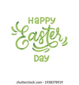 Hand sketched Happy Easter text. Drawn Resurrection Sunday postcard, card, invitation, poster, banner template lettering typography. Seasons Greetings
