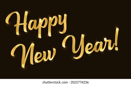 Hand sketched HAPPY NEW YEAR quote. Lettering for poster, sticker, flyer, header, card, advertisement, announcement.	