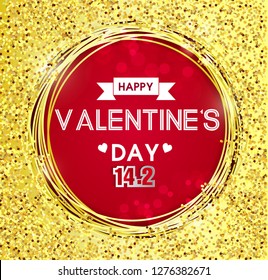 Hand sketched Happy Valentine's Day text as Valentine's Day logotype badge/icon. Valentine's Day poster/card/invitation/banner. 
Romantic quote vector lettering typography. Valentine's Day calligraphy