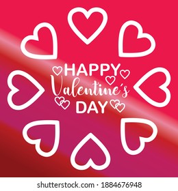 Hand sketched Happy Valentine's Day text as Valentine's Day logotype badge, icon.Valentine's Day poster,card,invitation, banner. Romantic quote vector lettering typography. Valentine's Day calligraphy