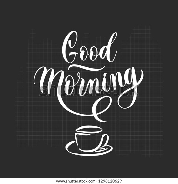 Hand Sketched Home Good Morning Typography Stock Vector (Royalty Free ...