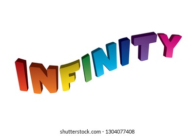 Hand sketched Infinityt T-shirt lettering typography. Drawn inspirational quotation, motivational quote. Fortune logotype, badge, poster, logo, tag.  Vector illustration with hearts.