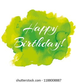 Hand sketched lettering typography sign. Happy birthday. Poster template  Greetings for logotype, badge, icon, card, postcard, logo, banner, tag. vector illustration EPS 10