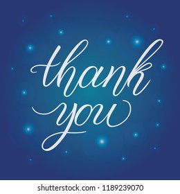 Hand sketched lettering typography sign. Thank you. Poster template  Greetings for logotype, badge, icon, card, postcard, logo, banner, tag. vector illustration EPS 10