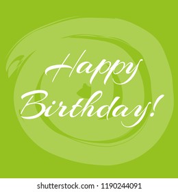 Hand sketched lettering typography sign. Happy birthday. Poster template  Greetings for logotype, badge, icon, card, postcard, logo, banner, tag. vector illustration EPS 10