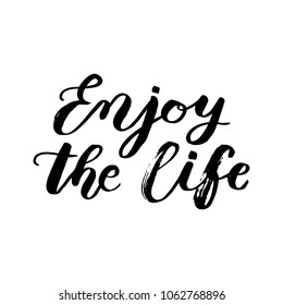 Hand sketched lettering typography.  Trendy lettering art. Drawn inspirational quotation, motivational quote. Ready-to-print design template. Vector illustration.