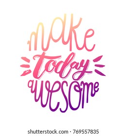 Hand sketched lettering typography.  Trendy lettering art. Drawn inspirational quotation, motivational quote. Ready-to-print design template. Clothes badge,icon,logo,banner,tag. Vector illustration.