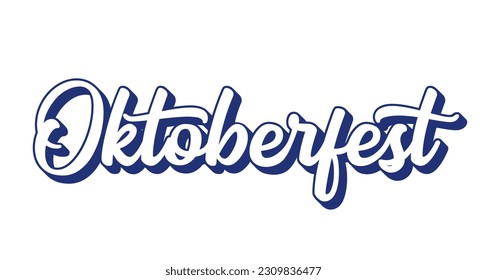 Hand sketched Oktoberfest word as header or logo. Vector illustration of Munich beer festival, Octoberfest. Drawn lettering for poster, banner, invitation.