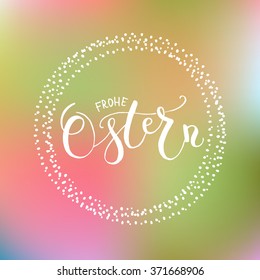 Hand sketched Ostern (Easter in German) text as logotype, badge and icon. postcard, card, invitation, flyer, banner template. Lettering typography. Season's Greetings