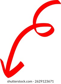 Hand Sketched Red Ink Arrow Pointing Up