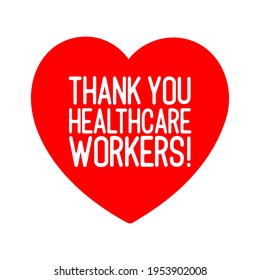 Hand sketched THANK YOU HEALTHCARE WORKERS quote as banner
